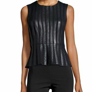 BCBG Vegan Leather Top